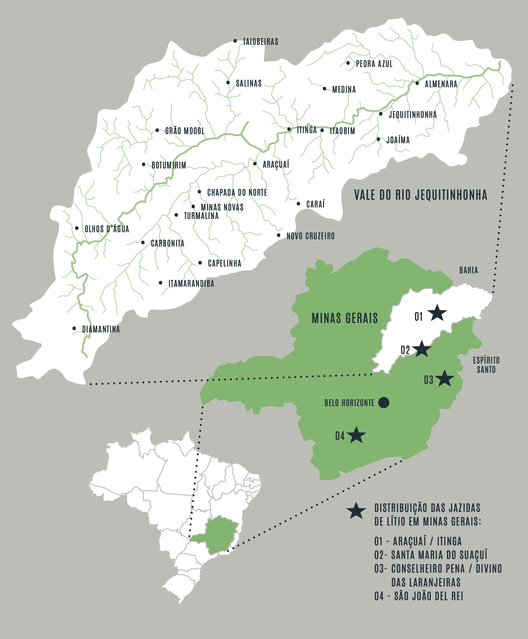 Mapa Lítio — Vale do Jequitinhonha
