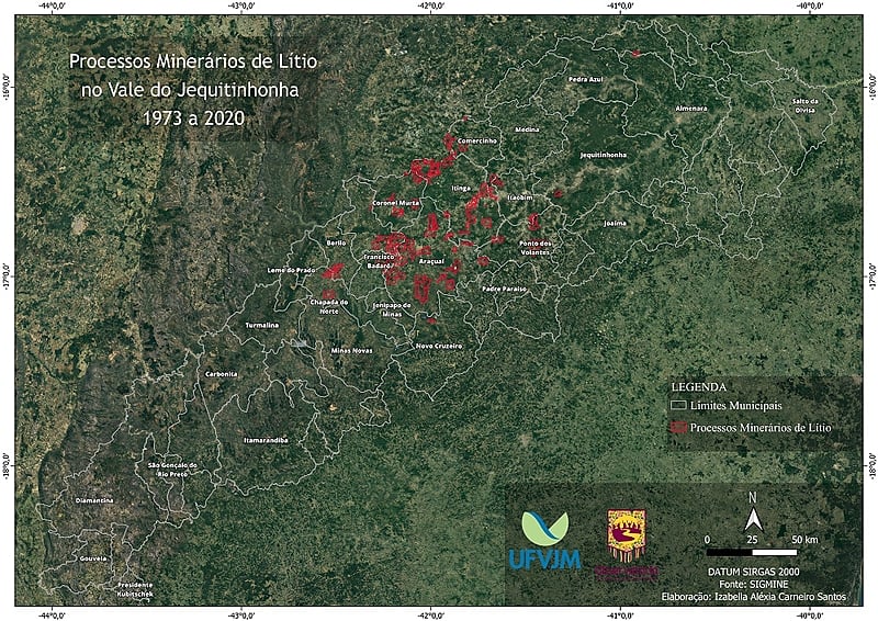 Processos minerários 1973–2020